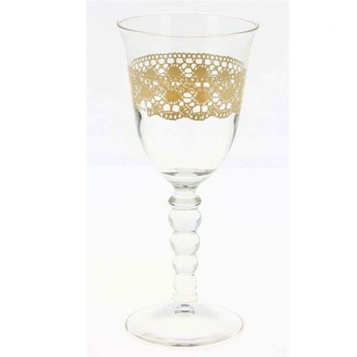 Ποτήρι Κρασιού Κολωνάτο Macrame Μ67870 195ml Clear-Beige Cerve