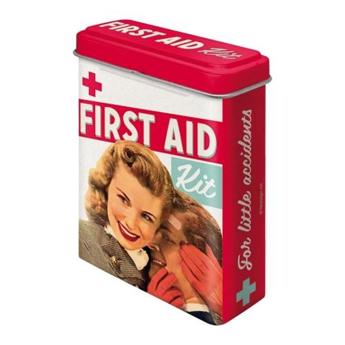 Κουτί Χανζαπλαστ First Aid Kit - Couple 86104 Μεταλλικό 7x3x10cm Red Nostalgic