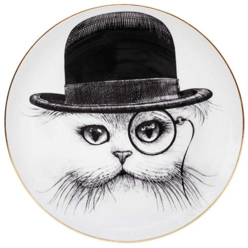 Πιάτο Cat In Hat 13001-CH Φ16cm Bone White-Black Rory Dobner