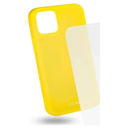 Θήκη & Γυαλί Προστασίας Για iPhone 12/12 Pro (Σετ 2Τμχ) IP12TPULIMEGL Yellow Egoboo