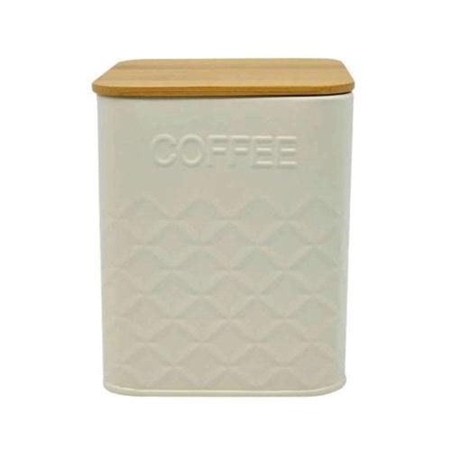 Βάζο Καφέ Με Bamboo Καπάκι Coffee 824670 10x10x13,5cm Beige-Natural Ankor