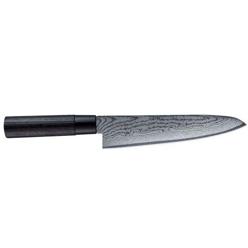 Μαχαίρι Chef Shippu Black FD-1594 21cm Από Δαμασκηνό Ατσάλι Silver-Black Tojiro