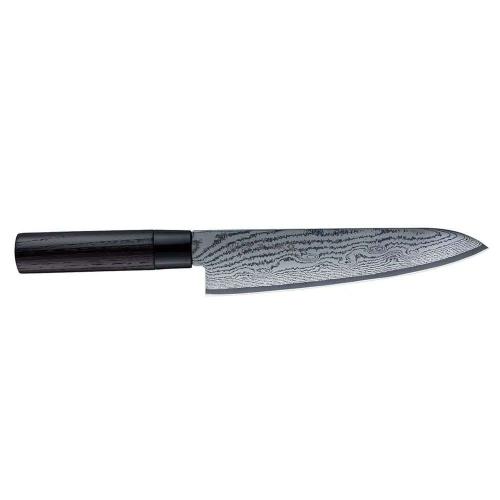 Μαχαίρι Chef Shippu Black FD-1595 24cm Από Δαμασκηνό Ατσάλι Silver-Black Tojiro