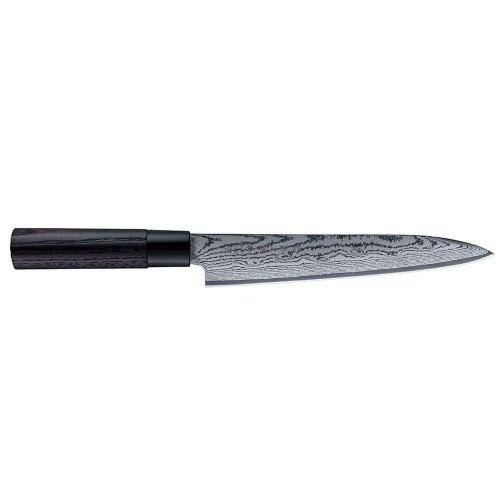 Μαχαίρι Φιλεταρίσματος Shippu Black FD-1599 21cm Από Δαμασκηνό Ατσάλι Silver-Black Tojiro