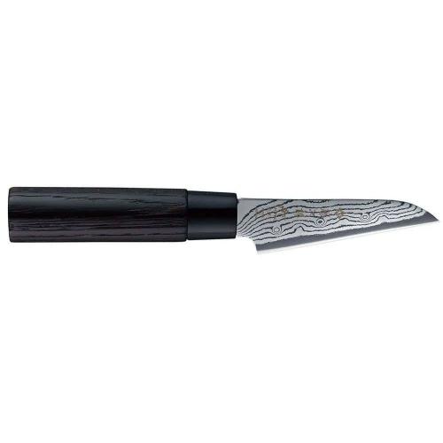 Μαχαίρι Ξεφλουδίσματος Shippu Black FD-1591 9cm Από Δαμασκηνό Ατσάλι Silver-Black Tojiro