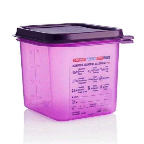 Δοχείο Τροφίμων Αεροστεγές AR00061390 17,6x16,2x15cm 2,6Lt Purple Araven