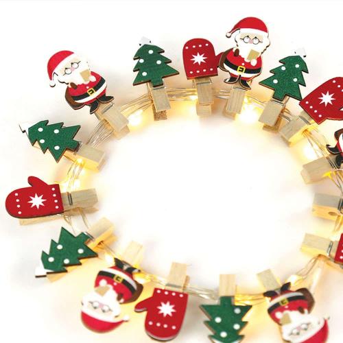 Χριστουγεννιάτικα Λαμπάκια Σειρά Santa & Trees 16 Mini Led X07161105 150+30cm 0,96W Με Μπαταρία Multi Aca