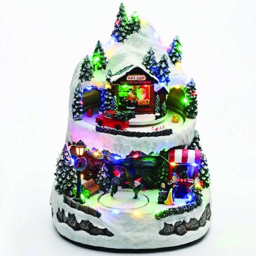 Χριστουγεννιάτικο Διακοσμητικό Επιτραπέζιο Με Κίνηση & Μουσική Led Xmas Gift & Candy Shop X0349 25x26,5x32cm Multi Aca