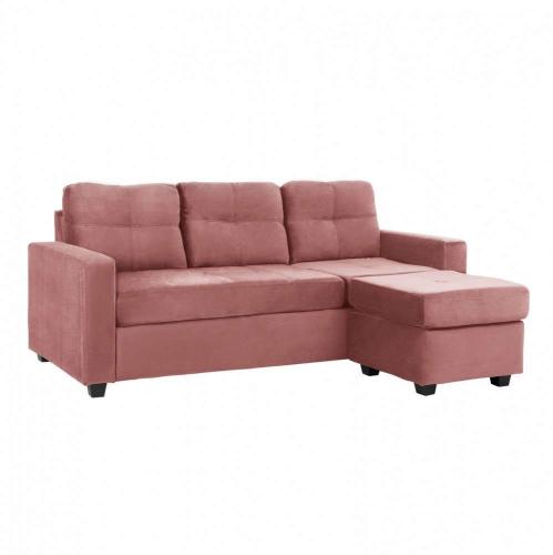 Καναπές Γωνιακός (Αναστρέψιμη Γωνία) HM3004.12 207x145x85Ycm Dusty Pink
