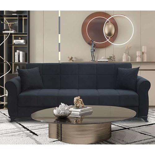 Καναπές - Κρεβάτι Lena 40.0137 3-Θέσιος Με Αποθηκευτικό Χώρο 210x80cm Ύφασμα Black Zita Plus