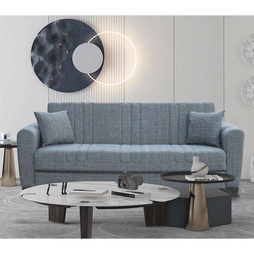 Καναπές - Κρεβάτι Melina 40.0135 3-Θέσιος Με Αποθηκευτικό Χώρο 210x80cm Ύφασμα Grey Zita Plus