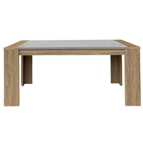 Τραπέζι Wasco 02-0548 180x90x76cm Dark Oak-Cement