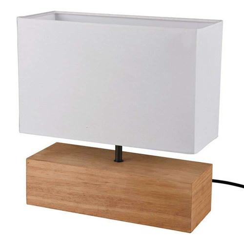 Φωτιστικό Επιτραπέζιο Woody R50181030 1xE27 60W 12x30x30cm Wood Coloured-White RL Lighting