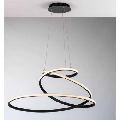 Φωτιστικό Οροφής Coaster LED-COASTER-S-NER 60W Led Φ60cm 150cm Black Luce Ambiente Design