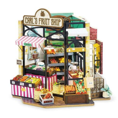 Κατασκευή DIY Μινιατούρα Σπιτιού Carl's Fruit Shop Led DG142 23,8x19,7x23cm Multi Robotime