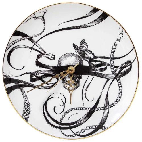 Ρολόι Τοίχου Masked Skull 21003-MS Φ16cm White-Black Rory Dobner
