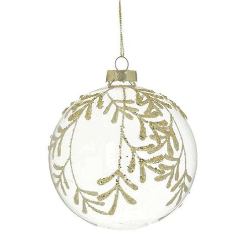 Χριστουγεννιάτικη Μπάλα Xmas (Σετ 6Τμχ) 2-70-603-0221 Φ10x10cm White-Gold Inart