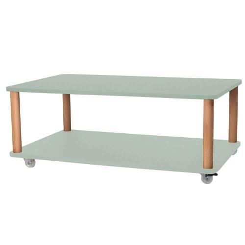 Τραπέζι Σαλονιού Τροχήλατο Ashme ASHMEROLLCT17 64x105x42,5cm Sage Green