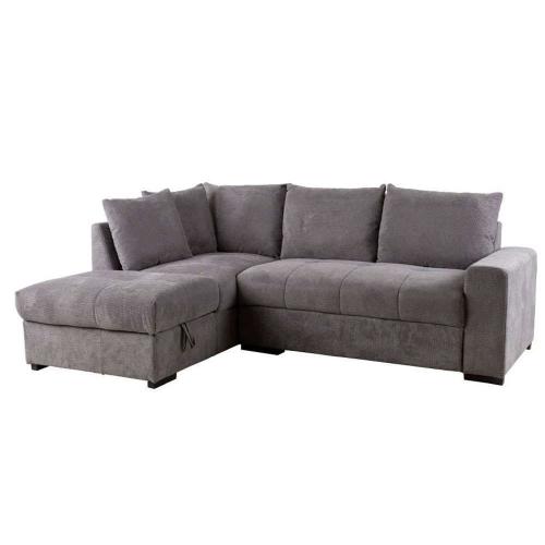 Καναπές Γωνιακός Κρεβάτι Με Αριστερή Γωνία Bill 01-2907 241x173x94cm Stone