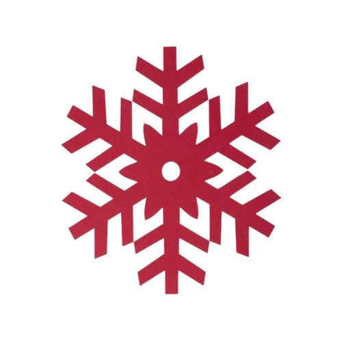 Σουβέρ Felt Snowflake (Σετ 4τμχ) 4Χ(10Χ10) Red Nef-Nef