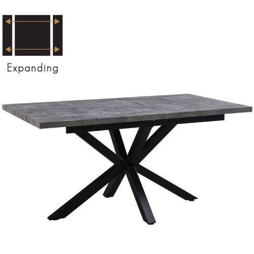 Τραπέζι Επεκτεινόμενο Stone 02-0585 160/200x90x75cm Cement-Black