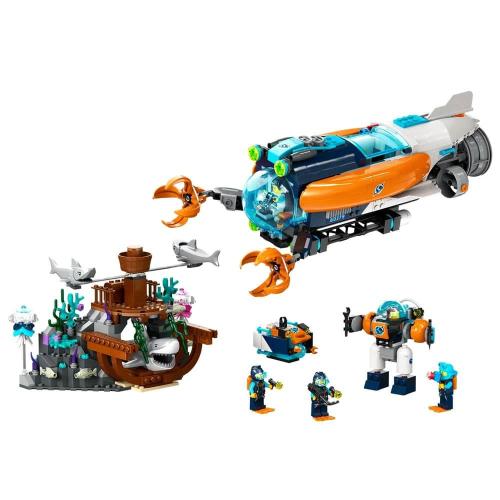 Υποβρύχιο Εξερευνητικό 60379 City Συναρμολογούμενο 842τμχ 7 ετών+ Multicolor Lego
