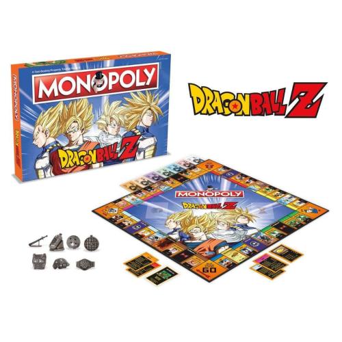Επιτραπέζιο Παιχνίδι Monopoly Dragon Ball Z 002565 (Αγγλική Γλώσσα) Για 2-6 Παίκτες 8 Ετών+ Multicolor Winning Moves