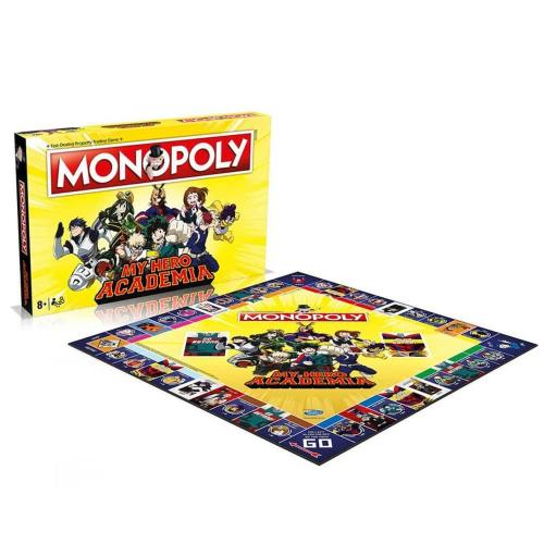 Επιτραπέζιο Παιχνίδι Monopoly - My Hero Academia WM00826-EN3 (Αγγλική Γλώσσα) Για 2-6 Παίκτες 8 Ετών+ Multicolor Winning Moves