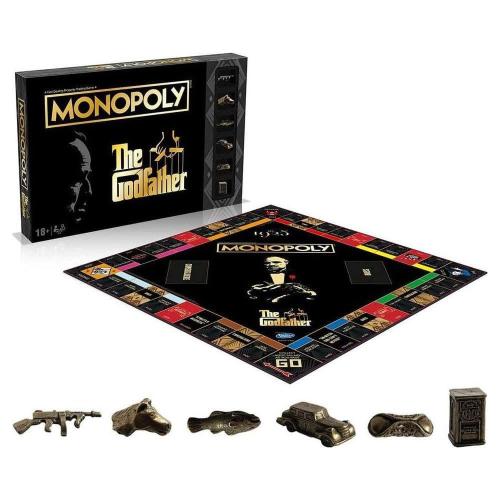 Επιτραπέζιο Παιχνίδι Monopoly - The Godfather WM00575-EN1 (Αγγλική Γλώσσα) Για 2-6 Παίκτες 18 Ετών+ Multicolor Winning Moves