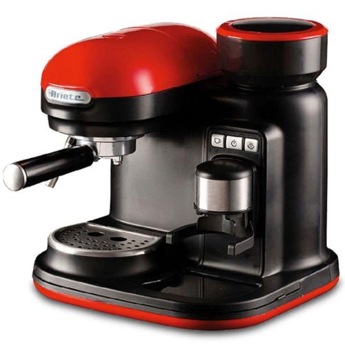 Καφετιέρα Espresso Με Μύλο Άλεσης Moderna 1318/00 800ml 1080W 15Bar Red-Black Ariete