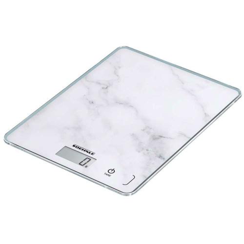 Ζυγαριά Κουζίνας Ψηφιακή Page Compact 61516 20x15x1,3cm 5kg Marble White Soehnle