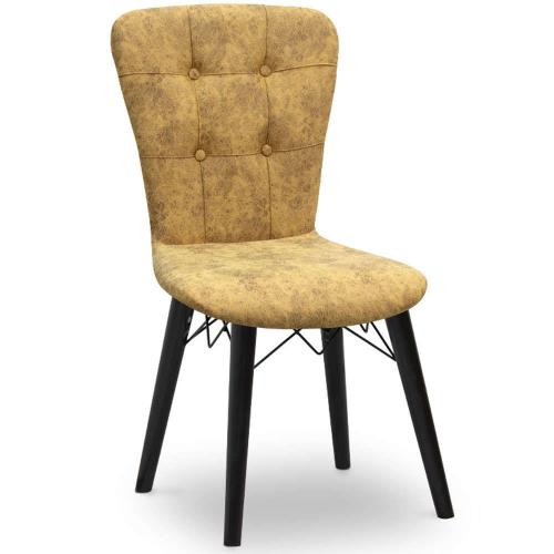 Καρέκλα Τραπεζαρίας Palmira 0230214 47x44x88cm Mustard-Black