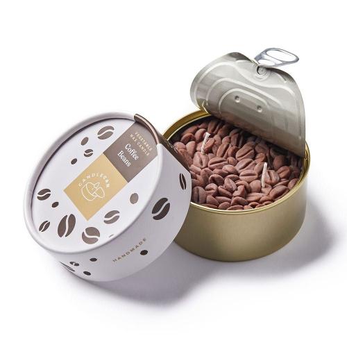 Αρωματικό Φυτικό Κερί Γκουρμέ Σε Κοσέρβα Coffee Beans 300gr Candle Hand