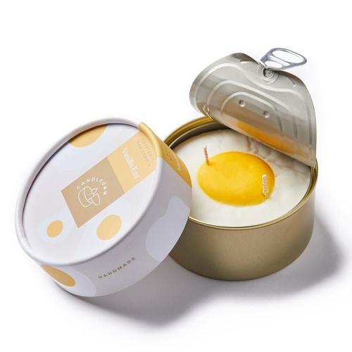 Αρωματικό Φυτικό Κερί Γκουρμέ Σε Κοσέρβα Vanilla Egg 300gr Candle Hand
