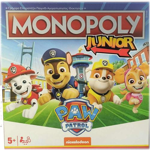 Επιτραπέζιο Παιχνίδι Monopoly Junior Paw Patrol WM04163-GRK-6 Για 2-4 Παίκτες Multi Winning Moves