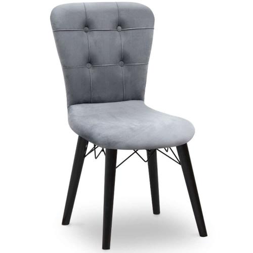 Καρέκλα Τραπεζαρίας Palmira 0230213 47x44x88cm Grey-Black