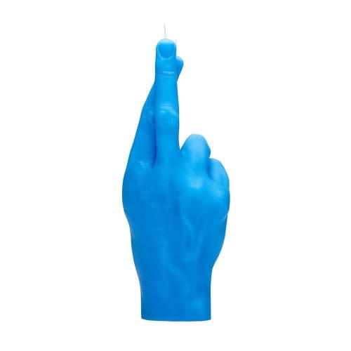 Κερί Χειρονομίας Crossed Finger 365gr 20x7x8cms Blue Candle Hand