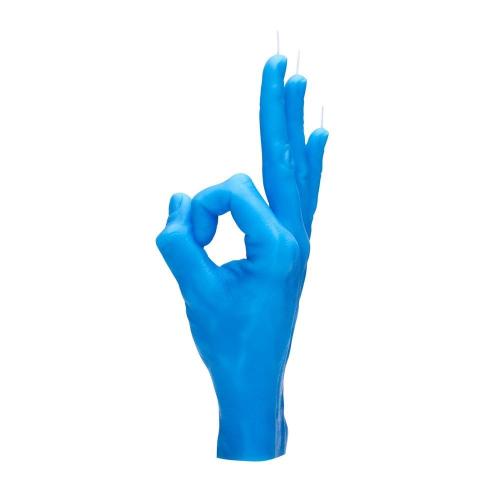 Κερί Χειρονομίας OK 350gr 21x8x8cm Blue Candle Hand