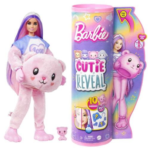 Κούκλα Barbie Cutie Αποκαλύψτε Το Αρκουδάκι HKR04 Pink Mattel
