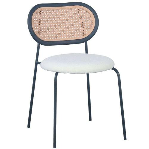 Καρέκλα Vintage 03-1062 47x55x76cm Black-White