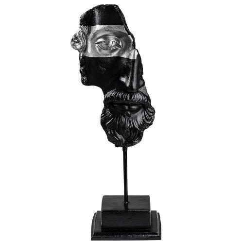 Διακοσμητικό Αγαλματίδιο Zeus 565TNL1196 15x14x50cm Black-Silver Aberto Design