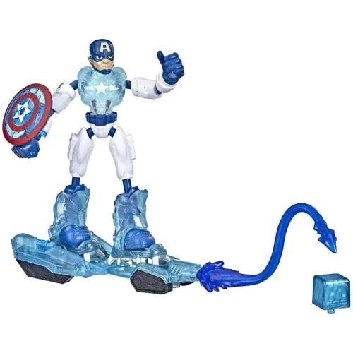 Φιγούρα Δράσης Marvel Avengers Bend And Flex Missions Captain America 2 σε 1 F5866 Blue Hasbro