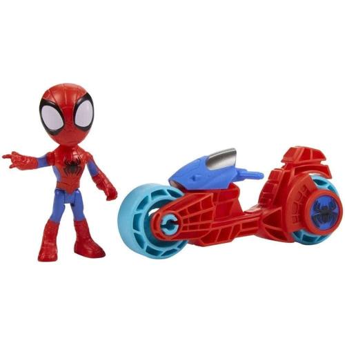 Φιγούρα Δράσης Marvel Spidey & Οι Καταπληκτικοί Φίλοι Του Με Μοτοσικλέτα F7459 Blue-Red Hasbro