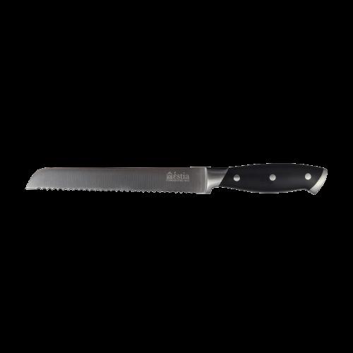 Μαχαίρι Ψωμιού 01-7027 Butcher Ανοξείδωτο Ατσάλι Silver-Black Estia
