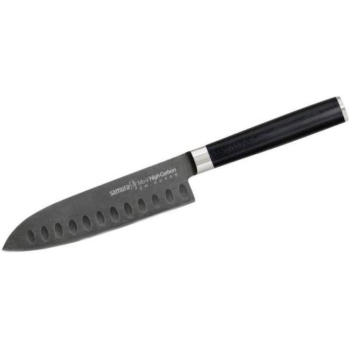 Mαχαίρι Santoku MO-V Stonewash SM-0093B 13,8cm Black Samura