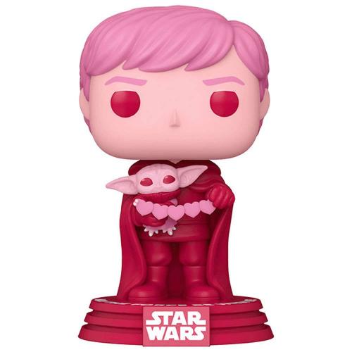 Φιγούρα Star Wars 60125 Valentines S2 Luke Skywalker With Grogu Bobble-Head 10cm Red-Pink Funko