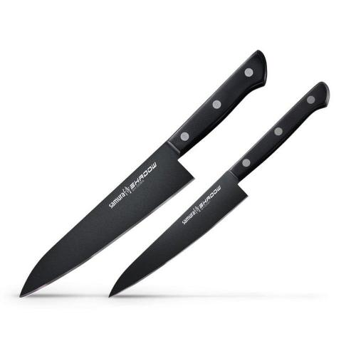 Μαχαίρια Shadow SH-0210 (Σετ 2τμχ) Black Samura