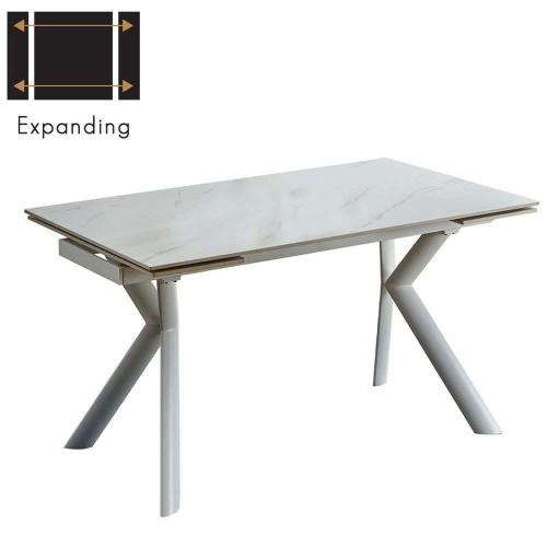 Τραπέζι Επεκτεινόμενο Kira 02-0613 140/170/200x80x75cm Marble Effect White