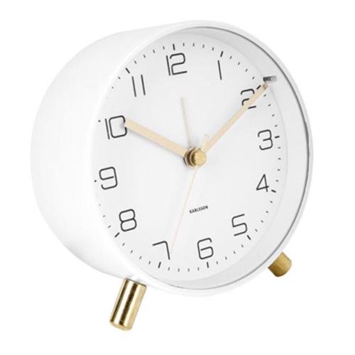 Επιτραπέζιο Ρολόι - Ξυπνητήρι Lofty KA5752WH D11cmxH5,2cm Matt White Karlsson