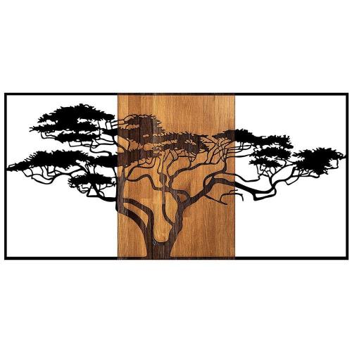 Διακοσμητικό Τοίχου Acacia Tree 899SKL2315 147x3x70cm Black-Walnut Wallity
